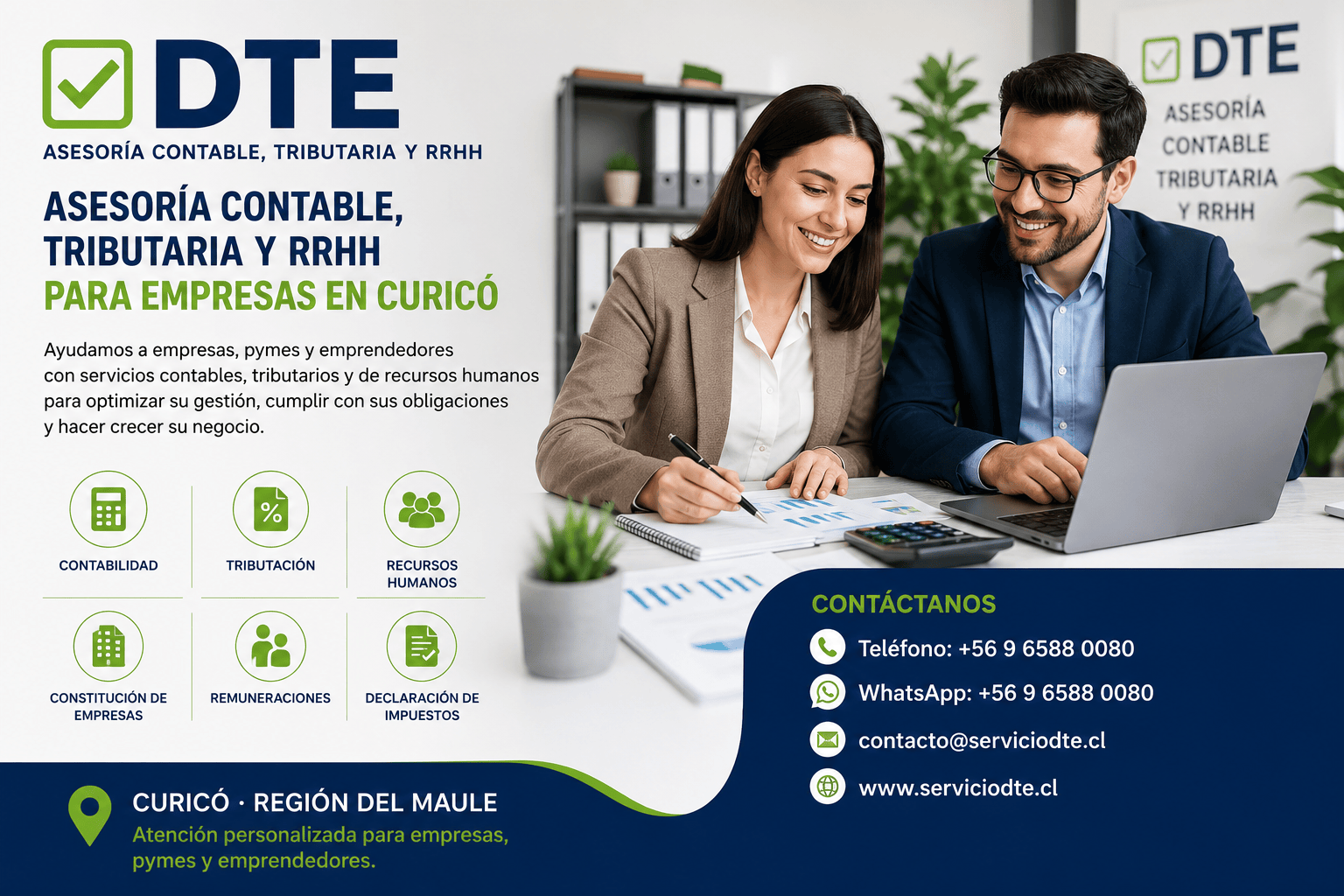 ServicioDTE – Asesoría contable, tributaria y RRHH para empresas en Curicó